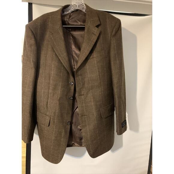 Men's Jos A Bank 3BTN 1Vent Wool Taupe SportCoat Blazer Jacket 39R NWT Exec - Picture 1 of 7